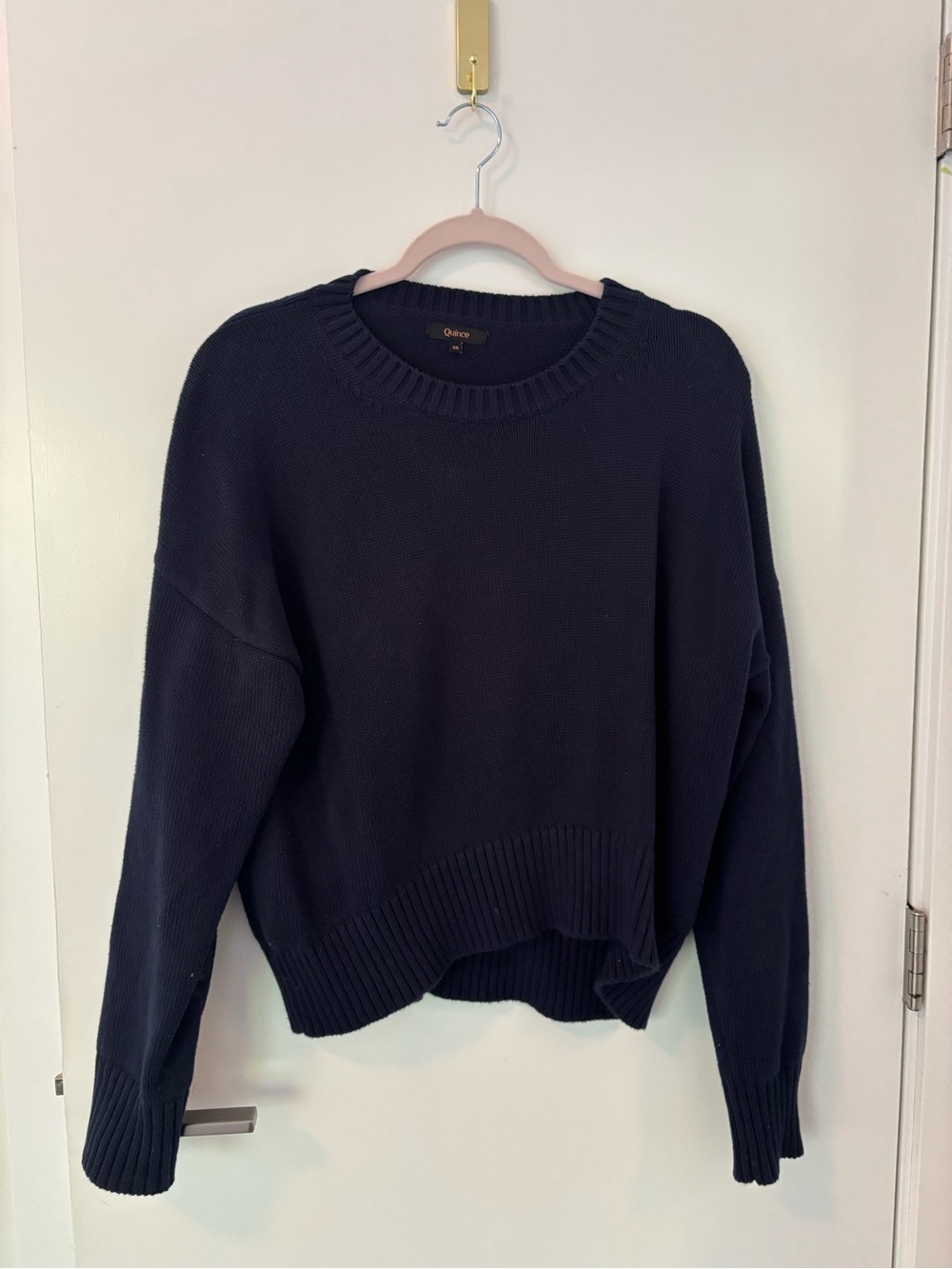 Quince Navy Crewneck Sweater